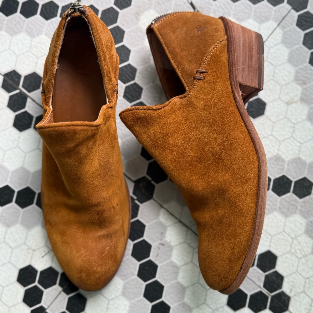 Frye Brown Suede Mules